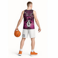 Personalised Maori Matariki Hei Matau Mawhero Basketball Jersey Maori Kowhaiwhai Pattern Galaxy LT01 - Polynesian Pride