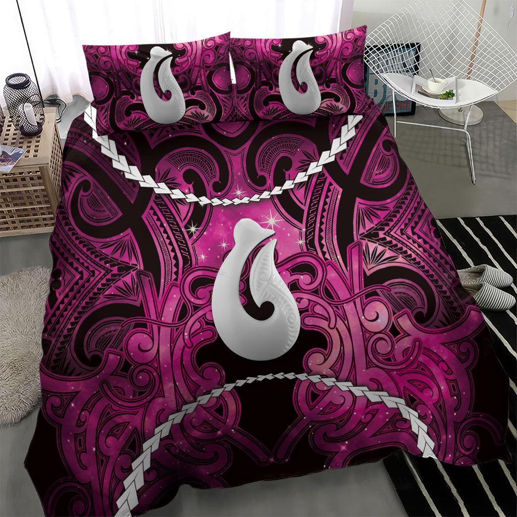 Maori Matariki Hei Matau Mawhero Bedding Set Maori Kowhaiwhai Pattern Galaxy LT01 - Polynesian Pride