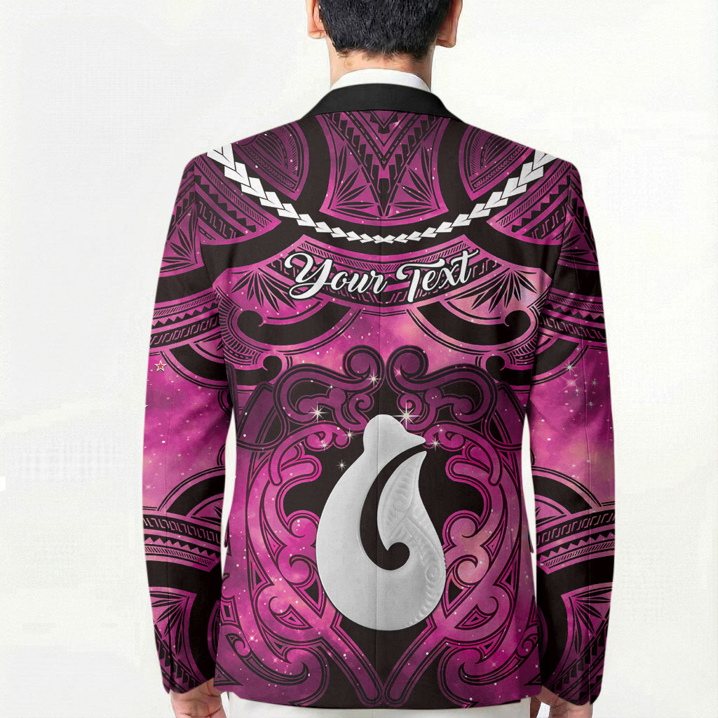 Personalised Maori Matariki Hei Matau Mawhero Blazer Maori Kowhaiwhai Pattern Galaxy LT01 - Polynesian Pride