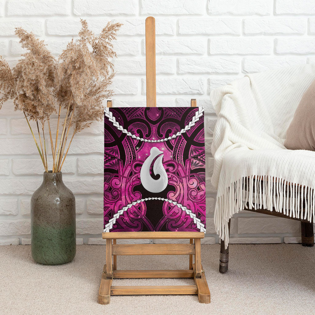 Maori Matariki Hei Matau Mawhero Canvas Wall Art Maori Kowhaiwhai Pattern Galaxy LT01 - Polynesian Pride