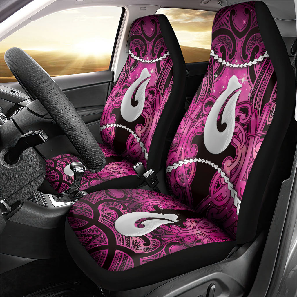 Maori Matariki Hei Matau Mawhero Car Seat Cover Maori Kowhaiwhai Pattern Galaxy LT01 - Polynesian Pride