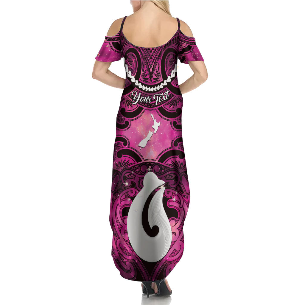 Personalised Maori Matariki Hei Matau Mawhero Family Matching Summer Maxi Dress and Hawaiian Shirt Maori Kowhaiwhai Pattern Galaxy