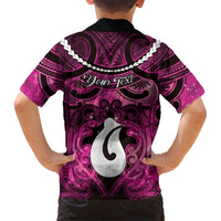Personalised Maori Matariki Hei Matau Mawhero Family Matching Tank Maxi Dress and Hawaiian Shirt Maori Kowhaiwhai Pattern Galaxy