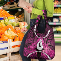 Maori Matariki Hei Matau Mawhero Grocery Bag Maori Kowhaiwhai Pattern Galaxy LT01 - Polynesian Pride