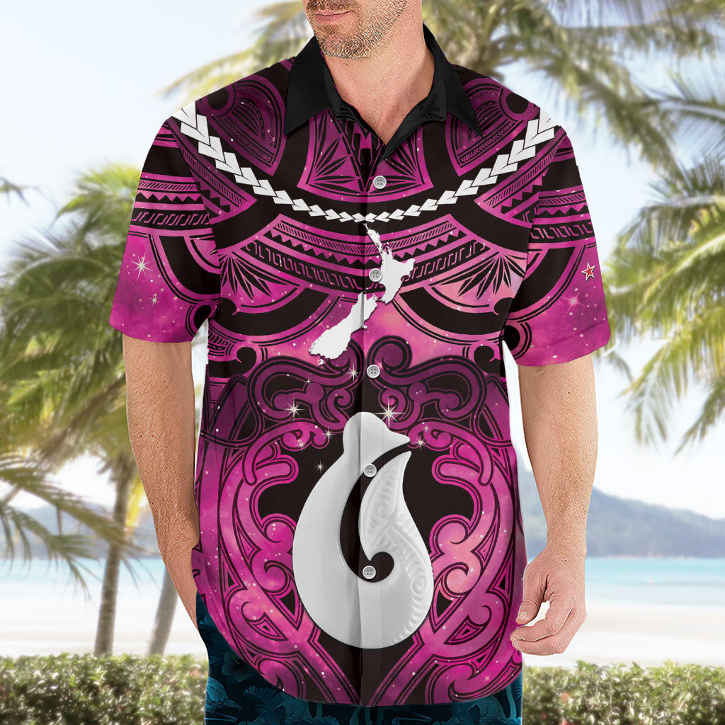 Personalised Maori Matariki Hei Matau Mawhero Hawaiian Shirt Maori Kowhaiwhai Pattern Galaxy LT01 - Polynesian Pride