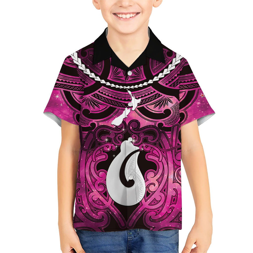 Personalised Maori Matariki Hei Matau Mawhero Hawaiian Shirt Maori Kowhaiwhai Pattern Galaxy LT01 - Polynesian Pride