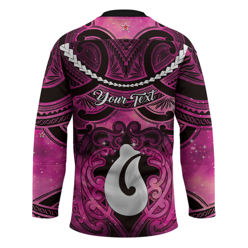 Personalised Maori Matariki Hei Matau Mawhero Hockey Jersey Maori Kowhaiwhai Pattern Galaxy LT01 - Polynesian Pride