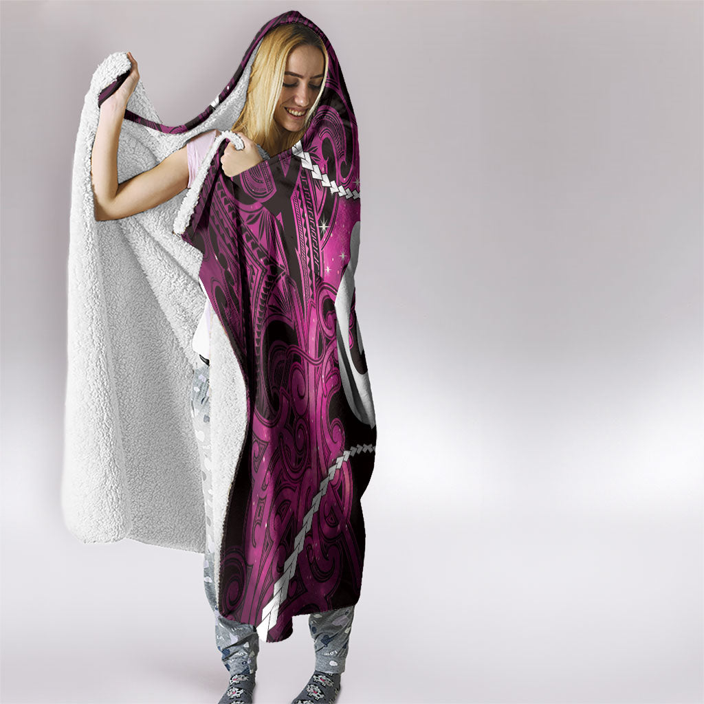 Maori Matariki Hei Matau Mawhero Hooded Blanket Maori Kowhaiwhai Pattern Galaxy LT01 - Polynesian Pride