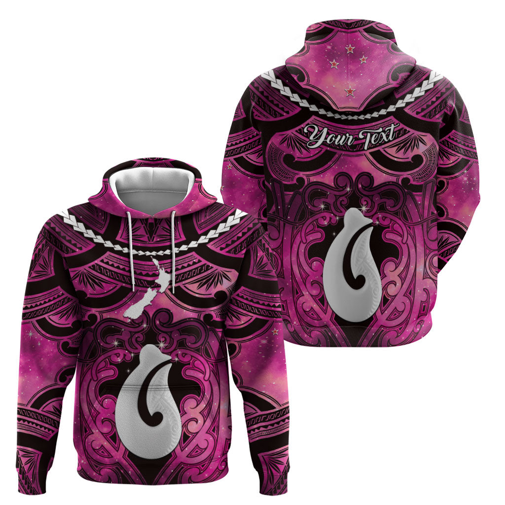 Personalised Maori Matariki Hei Matau Mawhero Hoodie Maori Kowhaiwhai Pattern Galaxy LT01 - Polynesian Pride