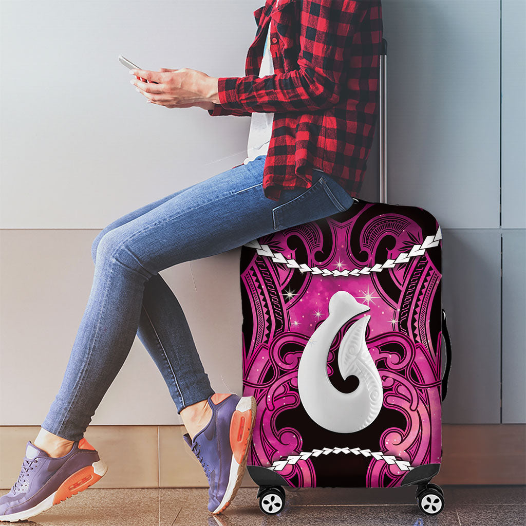 Maori Matariki Hei Matau Mawhero Luggage Cover Maori Kowhaiwhai Pattern Galaxy LT01 - Polynesian Pride
