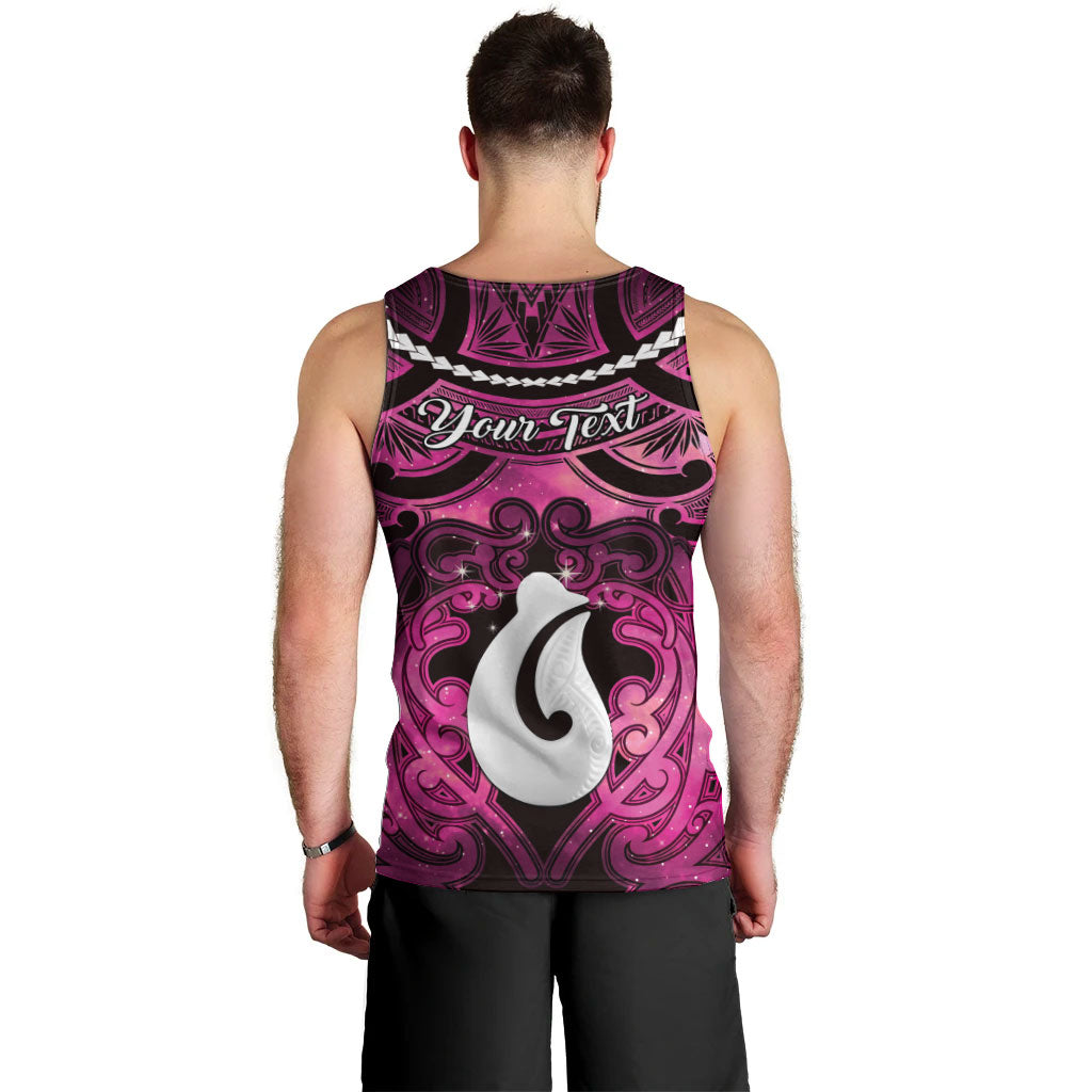 Personalised Maori Matariki Hei Matau Mawhero Men Tank Top Maori Kowhaiwhai Pattern Galaxy LT01 - Polynesian Pride