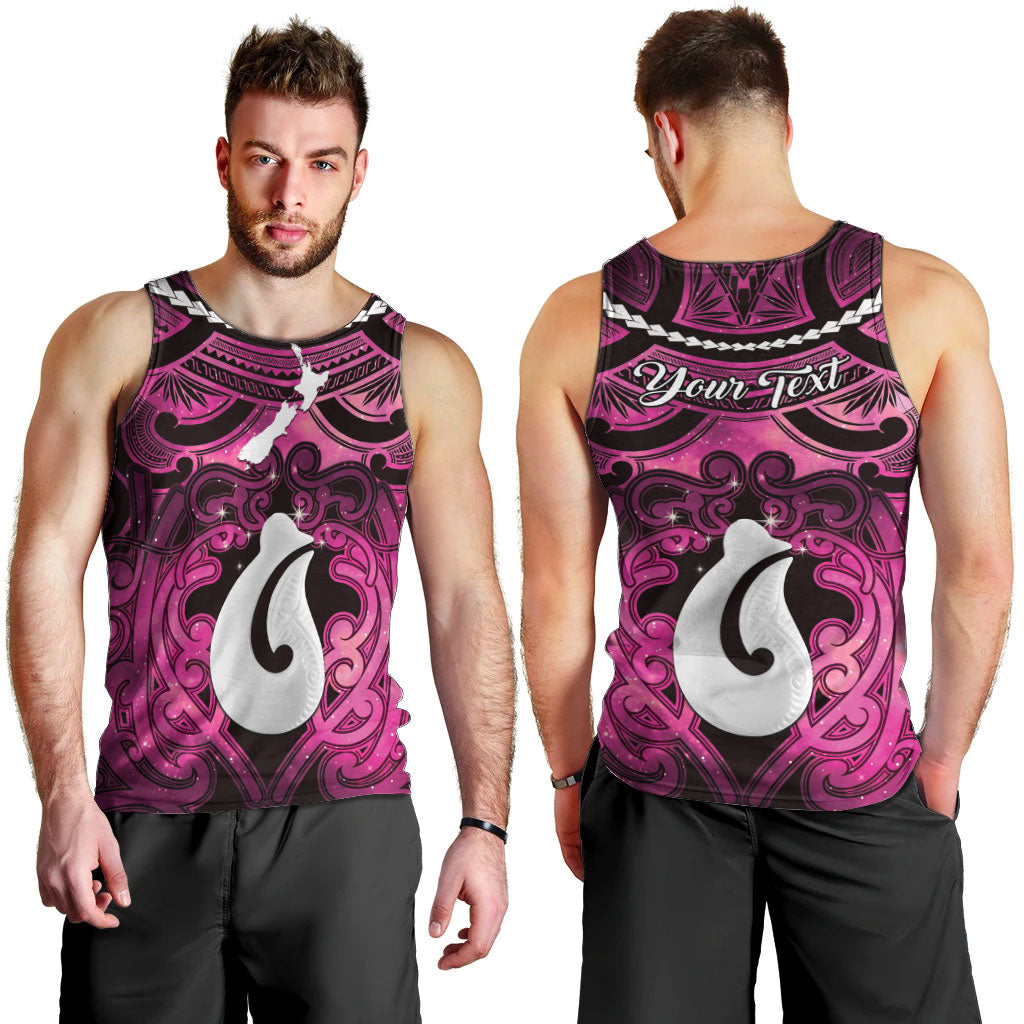 Personalised Maori Matariki Hei Matau Mawhero Men Tank Top Maori Kowhaiwhai Pattern Galaxy LT01 - Polynesian Pride