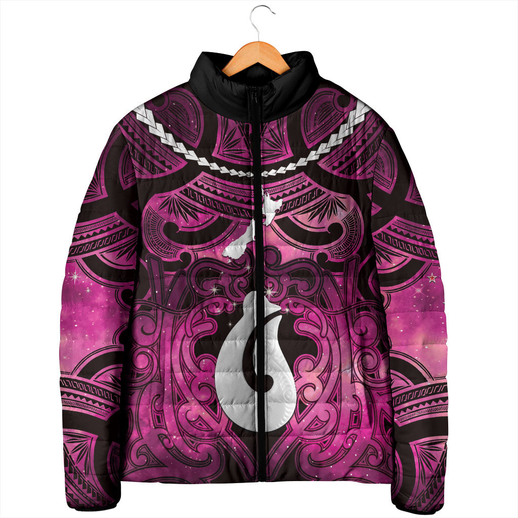 Personalised Maori Matariki Hei Matau Mawhero Padded Jacket Maori Kowhaiwhai Pattern Galaxy LT01 - Polynesian Pride