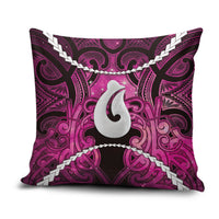 Maori Matariki Hei Matau Mawhero Pillow Cover Maori Kowhaiwhai Pattern Galaxy LT01 Pink - Polynesian Pride