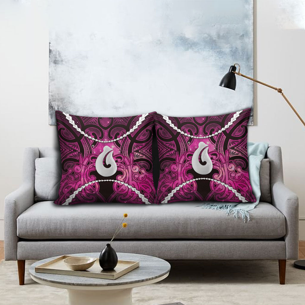 Maori Matariki Hei Matau Mawhero Pillow Cover Maori Kowhaiwhai Pattern Galaxy LT01 - Polynesian Pride