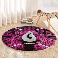 Maori Matariki Hei Matau Mawhero Round Carpet Maori Kowhaiwhai Pattern Galaxy LT01 - Polynesian Pride