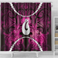 Maori Matariki Hei Matau Mawhero Shower Curtain Maori Kowhaiwhai Pattern Galaxy LT01 - Polynesian Pride