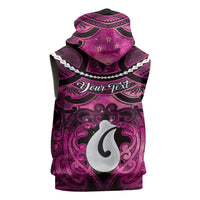Personalised Maori Matariki Hei Matau Mawhero Sleeveless Hoodie Maori Kowhaiwhai Pattern Galaxy LT01 - Polynesian Pride