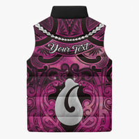 Personalised Maori Matariki Hei Matau Mawhero Sleeveless Puffer Jacket Maori Kowhaiwhai Pattern Galaxy LT01 - Polynesian Pride