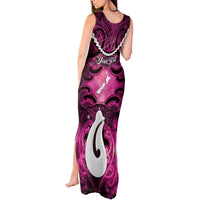Personalised Maori Matariki Hei Matau Mawhero Tank Maxi Dress Maori Kowhaiwhai Pattern Galaxy LT01 - Polynesian Pride