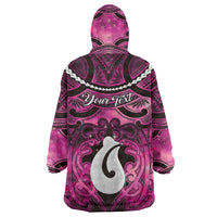 Personalised Maori Matariki Hei Matau Mawhero Wearable Blanket Hoodie Maori Kowhaiwhai Pattern Galaxy