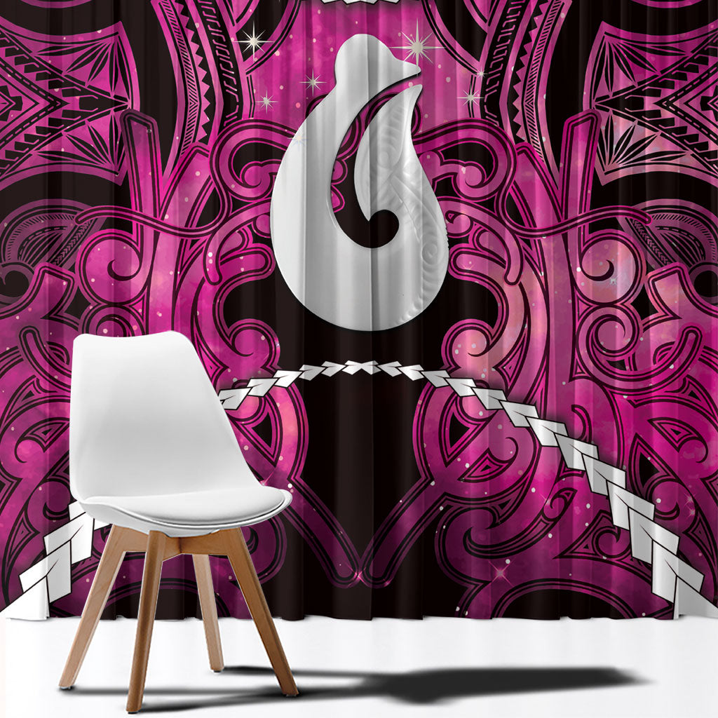 Maori Matariki Hei Matau Mawhero Window Curtain Maori Kowhaiwhai Pattern Galaxy LT01 - Polynesian Pride