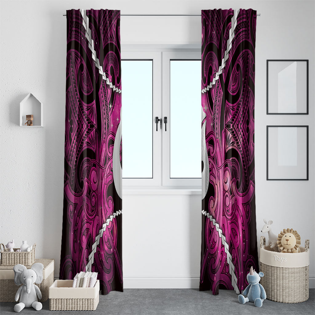 Maori Matariki Hei Matau Mawhero Window Curtain Maori Kowhaiwhai Pattern Galaxy LT01 - Polynesian Pride