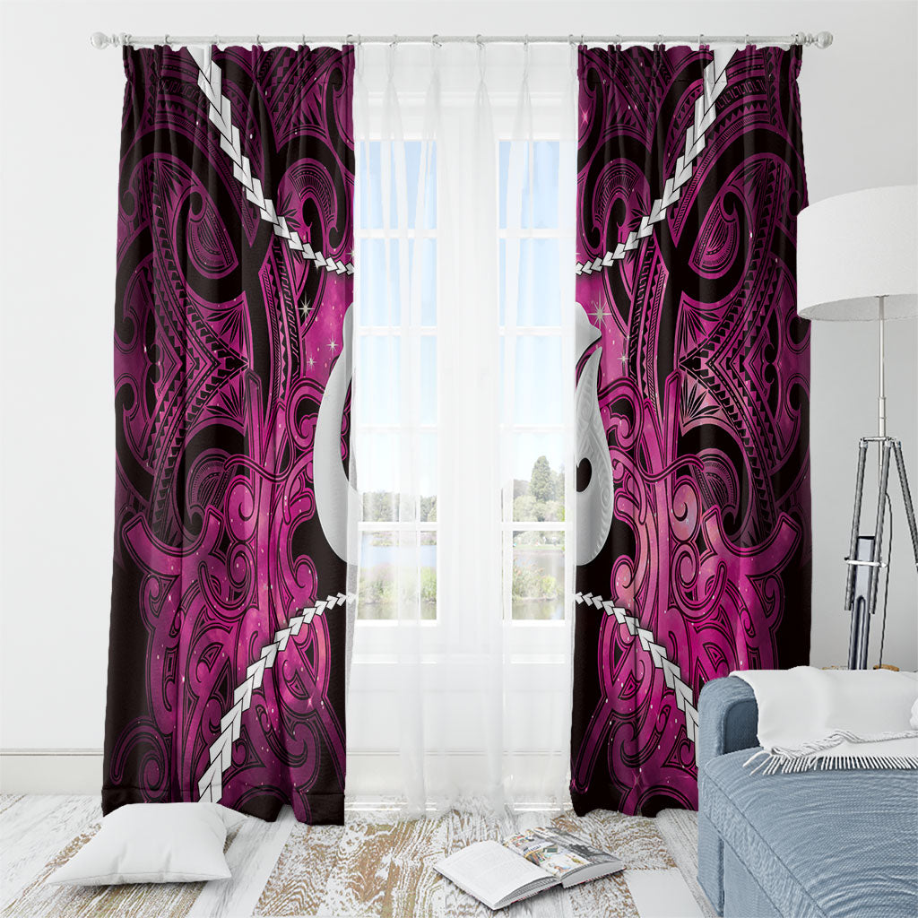 Maori Matariki Hei Matau Mawhero Window Curtain Maori Kowhaiwhai Pattern Galaxy LT01 - Polynesian Pride