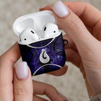 Maori Matariki Hei Matau Waiporoporo AirPods Case Maori Kowhaiwhai Pattern Galaxy LT01 - Polynesian Pride