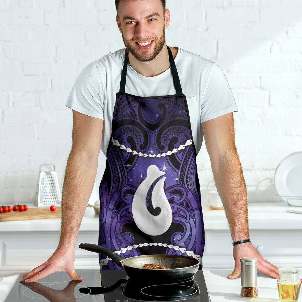 Maori Matariki Hei Matau Waiporoporo Apron Maori Kowhaiwhai Pattern Galaxy LT01 - Polynesian Pride