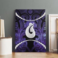Maori Matariki Hei Matau Waiporoporo Canvas Wall Art Maori Kowhaiwhai Pattern Galaxy LT01 - Polynesian Pride
