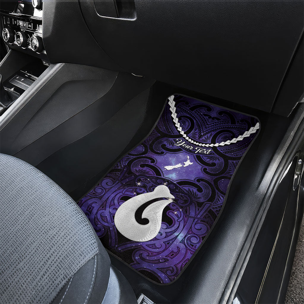 Personalised Maori Matariki Hei Matau Waiporoporo Car Mats Maori Kowhaiwhai Pattern Galaxy LT01 - Polynesian Pride