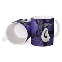 Personalised Maori Matariki Hei Matau Waiporoporo Ceramic Mug Maori Kowhaiwhai Pattern Galaxy LT01 - Polynesian Pride