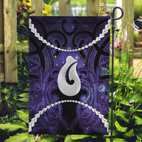 Maori Matariki Hei Matau Waiporoporo Garden Flag Maori Kowhaiwhai Pattern Galaxy LT01 Garden Flag Purple - Polynesian Pride