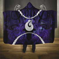 Maori Matariki Hei Matau Waiporoporo Hooded Blanket Maori Kowhaiwhai Pattern Galaxy LT01 - Polynesian Pride
