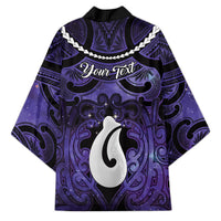 Personalised Maori Matariki Hei Matau Waiporoporo Kimono Maori Kowhaiwhai Pattern Galaxy LT01 - Polynesian Pride