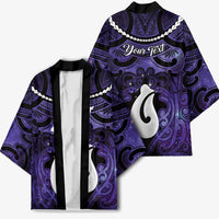 Personalised Maori Matariki Hei Matau Waiporoporo Kimono Maori Kowhaiwhai Pattern Galaxy LT01 - Polynesian Pride