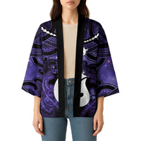 Personalised Maori Matariki Hei Matau Waiporoporo Kimono Maori Kowhaiwhai Pattern Galaxy LT01 - Polynesian Pride