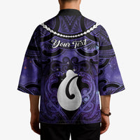 Personalised Maori Matariki Hei Matau Waiporoporo Kimono Maori Kowhaiwhai Pattern Galaxy LT01 - Polynesian Pride