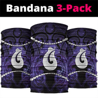 Maori Matariki Hei Matau Waiporoporo Neck Gaiter Maori Kowhaiwhai Pattern Galaxy LT01 package One Size: 25*50cm Purple - Polynesian Pride