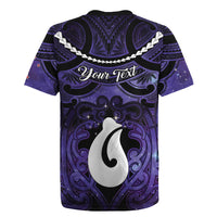 Personalised Maori Matariki Hei Matau Waiporoporo Rugby Jersey Maori Kowhaiwhai Pattern Galaxy LT01 - Polynesian Pride