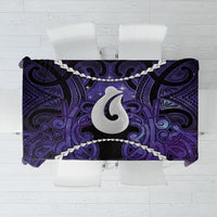 Maori Matariki Hei Matau Waiporoporo Tablecloth Maori Kowhaiwhai Pattern Galaxy LT01 Purple - Polynesian Pride