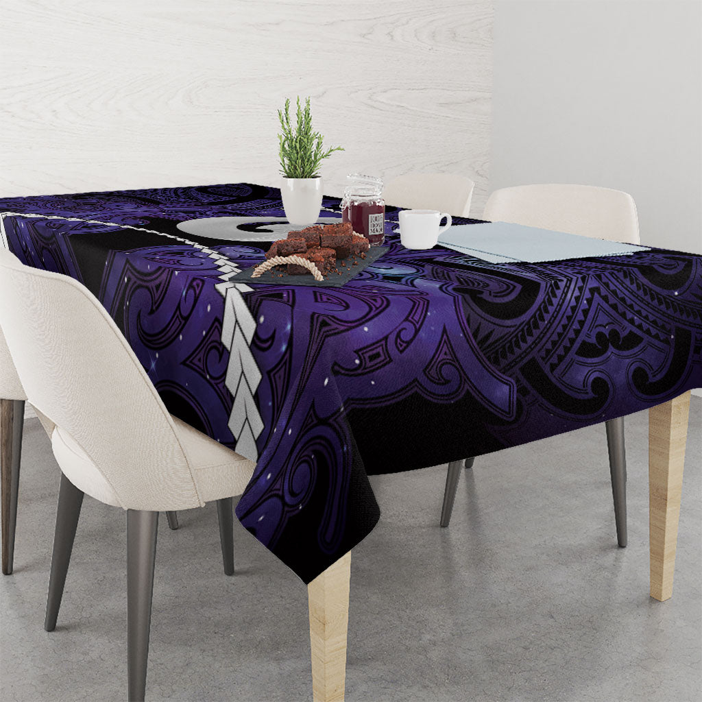 Maori Matariki Hei Matau Waiporoporo Tablecloth Maori Kowhaiwhai Pattern Galaxy LT01 - Polynesian Pride
