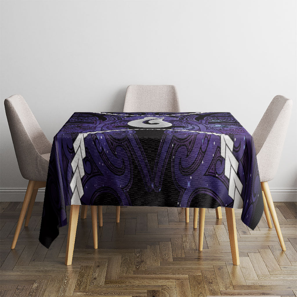 Maori Matariki Hei Matau Waiporoporo Tablecloth Maori Kowhaiwhai Pattern Galaxy LT01 - Polynesian Pride