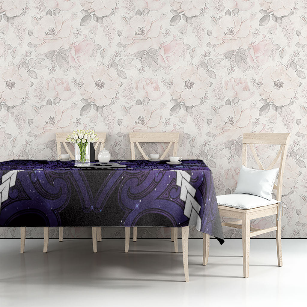 Maori Matariki Hei Matau Waiporoporo Tablecloth Maori Kowhaiwhai Pattern Galaxy LT01 - Polynesian Pride
