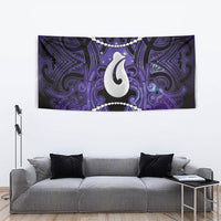 Maori Matariki Hei Matau Waiporoporo Tapestry Maori Kowhaiwhai Pattern Galaxy LT01 - Polynesian Pride