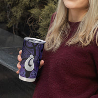 Personalised Maori Matariki Hei Matau Waiporoporo Tumbler Cup Maori Kowhaiwhai Pattern Galaxy LT01 - Polynesian Pride