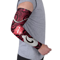 Personalised Maori Matariki Hei Matau Whero Arm Sleeves Maori Kowhaiwhai Pattern Galaxy LT01 - Polynesian Pride
