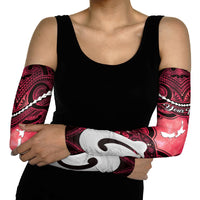 Personalised Maori Matariki Hei Matau Whero Arm Sleeves Maori Kowhaiwhai Pattern Galaxy LT01 - Polynesian Pride