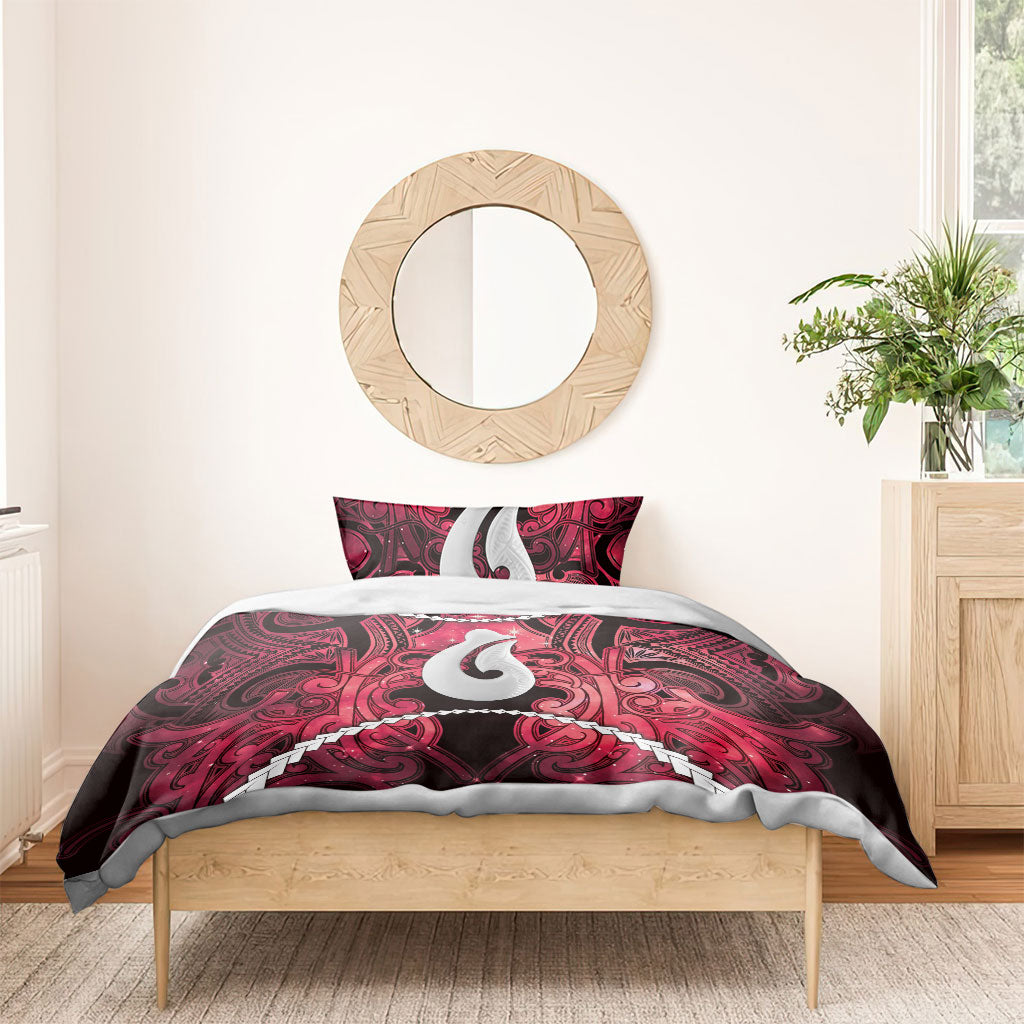 Maori Matariki Hei Matau Whero Bedding Set Maori Kowhaiwhai Pattern Galaxy LT01 - Polynesian Pride